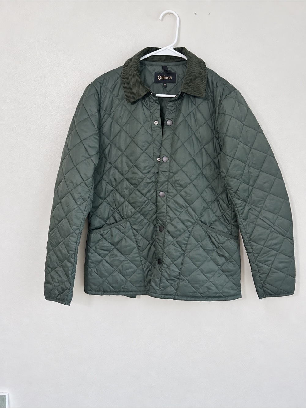 Quince Men’s Featherless Quilted Jacket Green Medium NWOT